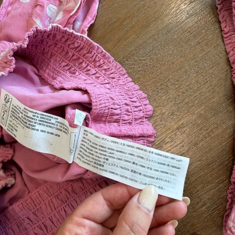 Abercrombie Kids Girls Pink Floral 2 Piece Set Skirt Top Size 9/10 Matching